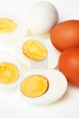 Œufs de poulet durs 