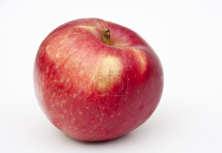 Pomme sur blanc .