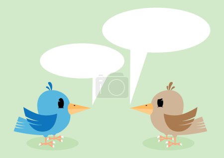 Deux oiseaux parlent 