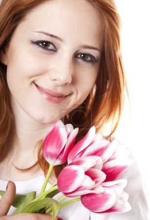 Fille avec des tulipes 