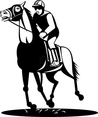 courses de chevaux et jockey