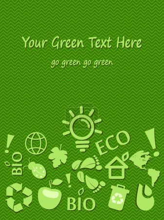 Aller éco carte verte avec place pour le texte 