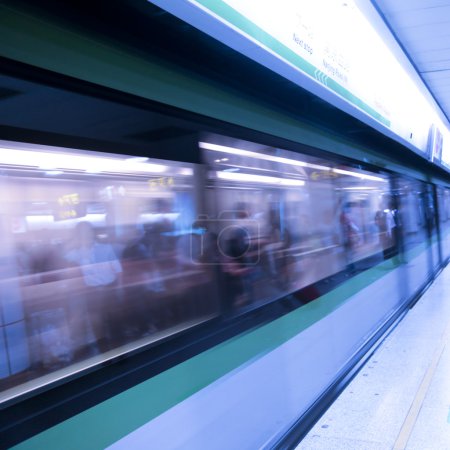 Flou du mouvement du train 