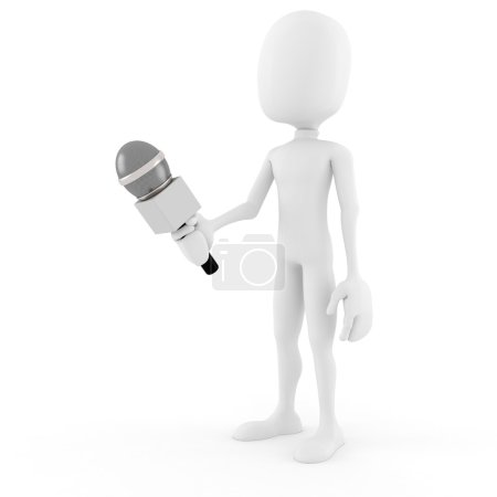 journaliste homme 3d - interview 