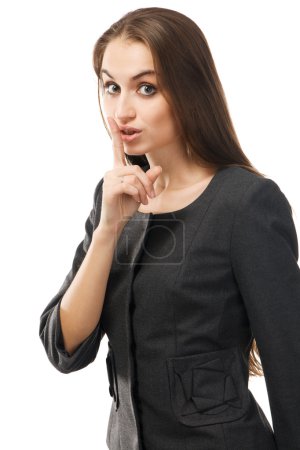 Modèle de mode dans des vêtements de travail stricts 