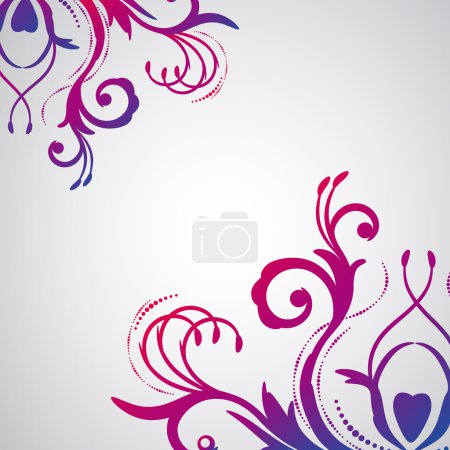 Fond floral abstrait avec des fleurs orientales .