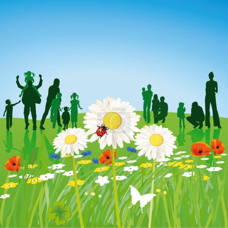 Les familles au printemps