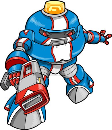 Illustration vectorielle de robot de police 