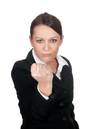 Femme d'affaires agressive 