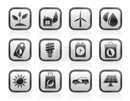 Icônes vertes et environnementales 