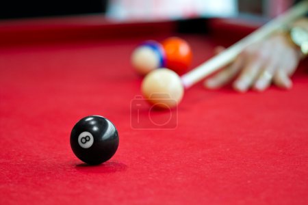 Huit boules de billard 