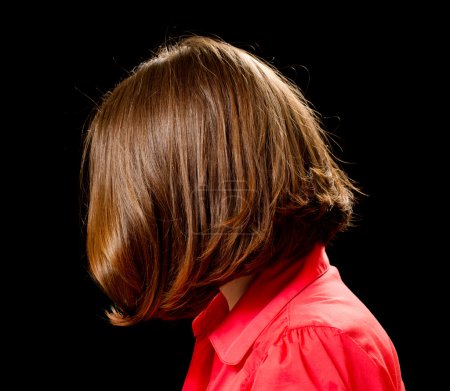 Belle femme avec bob coupe de cheveux 