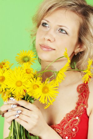 Bouquet femme et jaune 