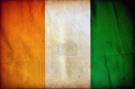 Drapeau grunge Côte d'Ivoire 