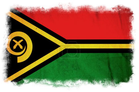 Drapeau grunge Vanuatu 