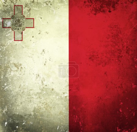 Drapeau Grunge de Malte 