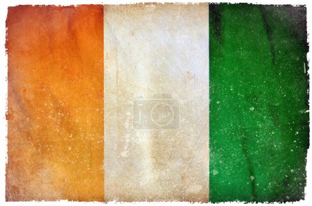 Drapeau grunge Côte d'Ivoire 