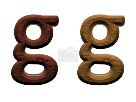 Une lettre d'alphabet en bois .