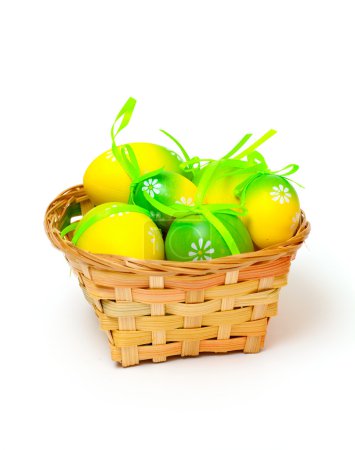 Panier avec oeufs de Pâques