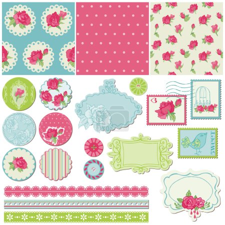 Scrapbook Design Elements - Fleurs roses dans le vecteur 