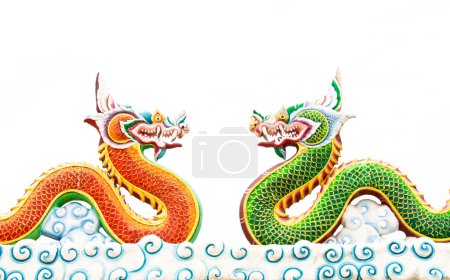 Dragon vert et Dragon rouge 