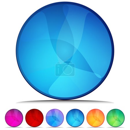 Ensemble de boutons en cristal mosaïque cercle 