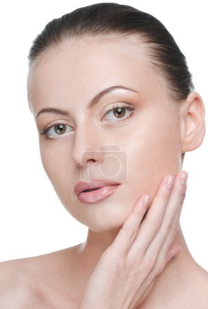 Portrait de jeune femme à la peau parfaite 