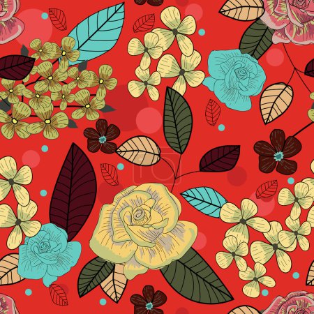 Texture florale sans couture 