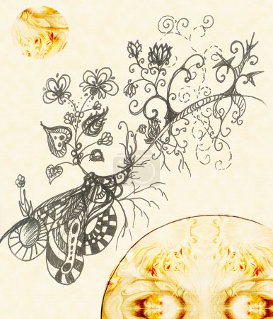 Fleurs et plantes poussant dans le sol 