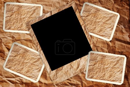 Cadre photo vintage sur le fond texture papier vintage .