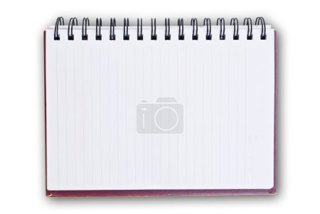 carnet isolé sur le blanc .
