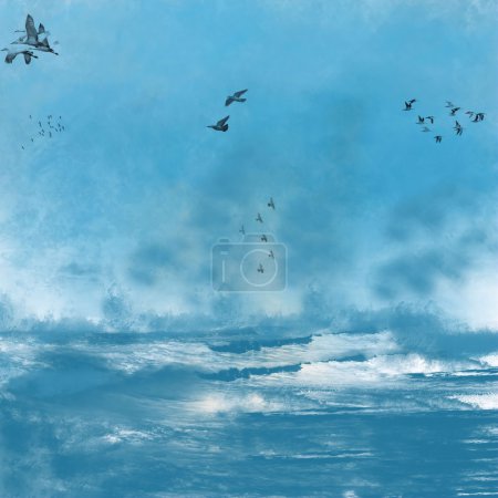 tempête sur la mer