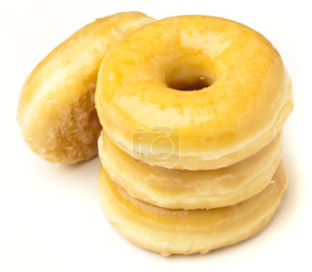 Beignets de sucre isolés sur un fond blanc 