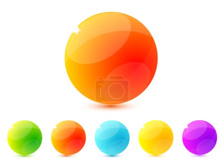 Boutons en verre vectoriel 