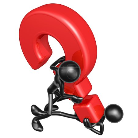 Question de caractère 3D Interrogation 