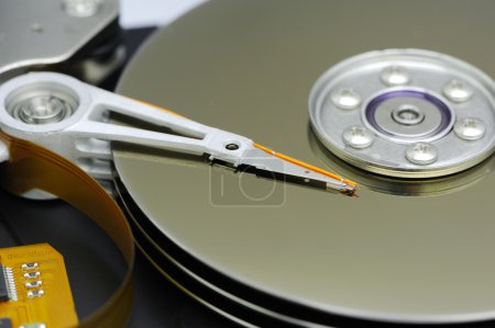 Vue intérieure du disque dur 