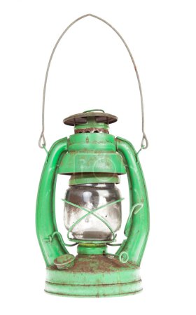 Vieille lampe sur fond blanc 