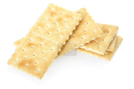 Crackers sur fond blanc