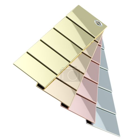 Plaques de palette métalliques isolées 