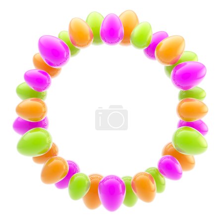 Oeuf de Pâques circulaire ornement brillant brillant 