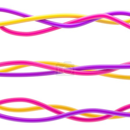 Spirale brillant ornements et bordures de conception en plastique 