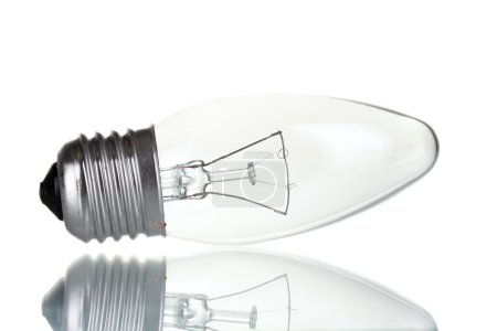 ampoule isolée sur blanc