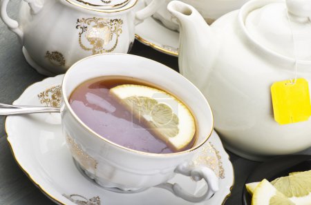 Tasse de thé au citron 