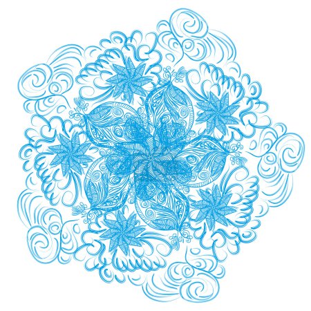 Fleur vectorielle isolée abstraite 