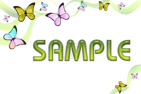 Papillons et lignes 