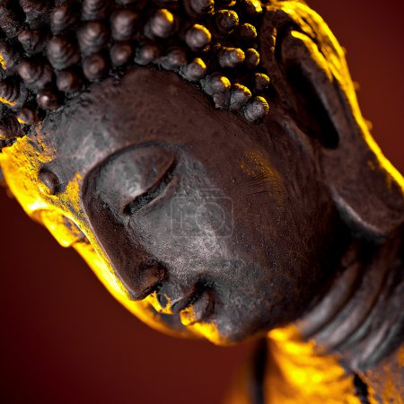 Bouddha Bouddhisme zen orchidée Statue Gott Feng-Shui Asien 