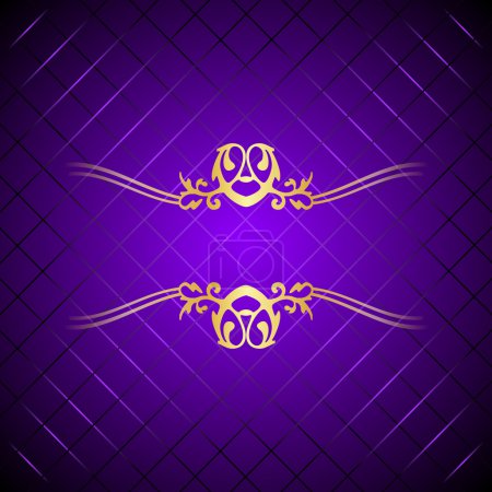 Vecteur violet & or fond de luxe 
