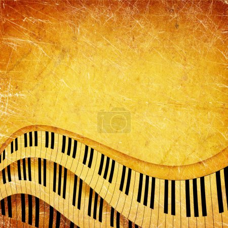 grunge fond musical avec clavier piano 