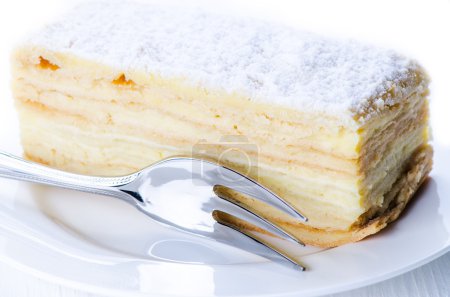 Napoléon gâteau et fourchette 