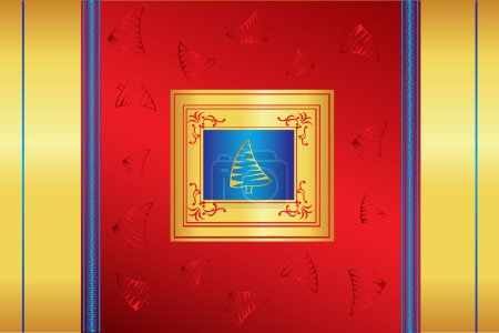 Fond abstrait de Noël avec un arbre 